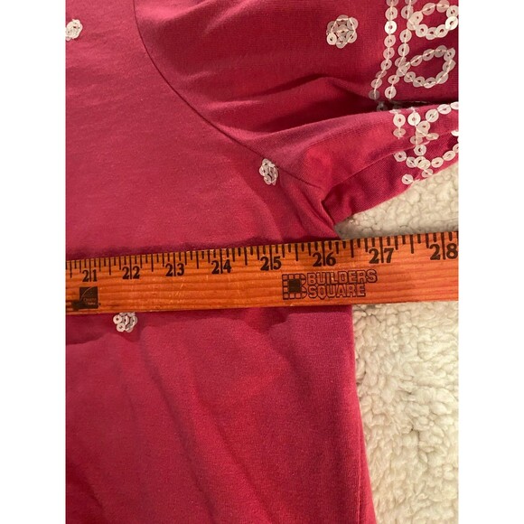BFA Classic Womens Size 3X Pink Soft T shirt Fabric w/ Sequins Pretty! - Picture 8 of 9
